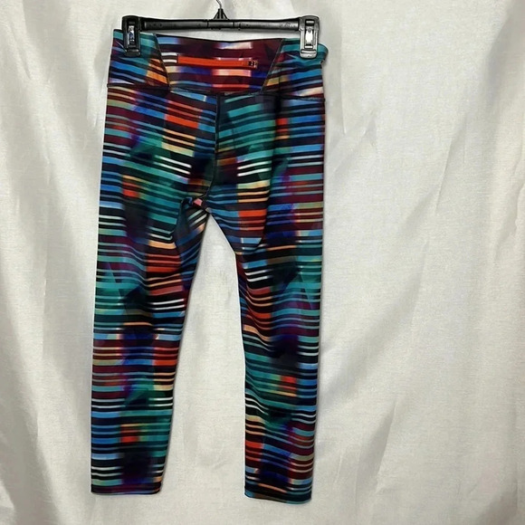 Athleta  leggings size small ,multicolor stripes with abstract geometric,gym,EC - Picture 3 of 16